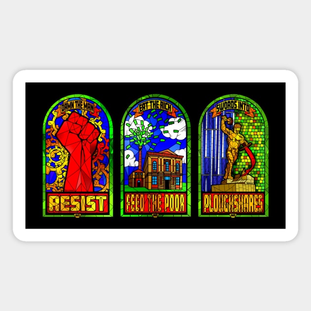 Stain Glass Collection Magnet by Harley Warren